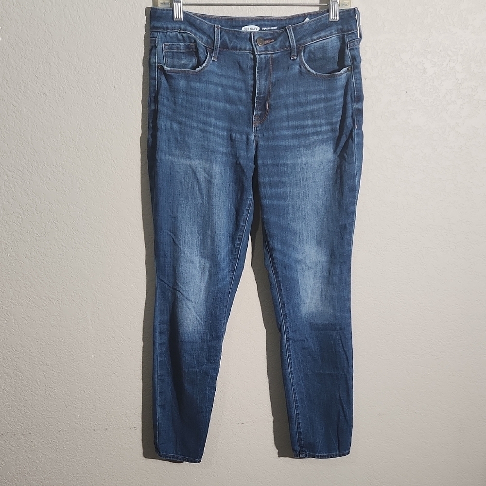 Old Navy Jeans Womens Size 8 Short Blue Pop Icon Skinny